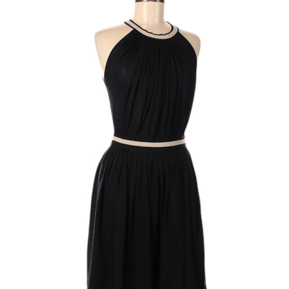 L’Agence Black Silk Halter Neck Cocktail Dress Size 6 - Picture 2 of 15
